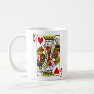 König der Herz-Spielkarten Kaffeetasse