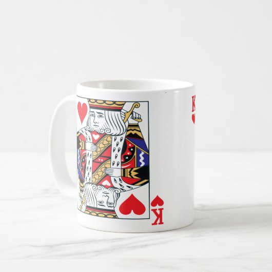 König der Herz-Tasse Kaffeetasse (Vorderseite Links)