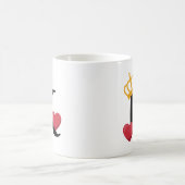 König der Herzen gekrönt K-Emblem Kaffeetasse (Mittel)