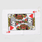 König der Herzen Golfhandtuch (Horizontal)