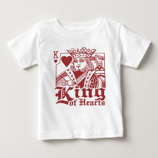 König der Herzen Kartenspielen Valentine Baby T-shirt (Vorderseite)