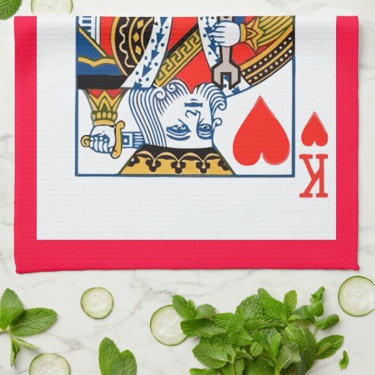 König der Herzen Küchentuch (Gefaltet)