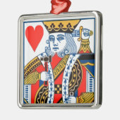 König der Herzen mit Hammer und Schwert Silbernes Ornament (Links)