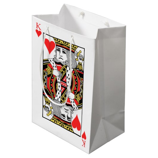 König der Herzen Mittlere Geschenktüte (Vorderseite Schrägansicht)