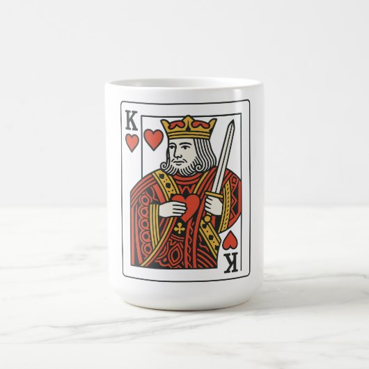 König der Herzen — Regal Red & Gold Kaffeetasse (Mittel)