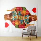 König der Herzen Wandteppich (Beispiel (Horizontal))