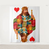 König der Herzen Wandteppich (Vorderseite)