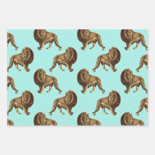 König der Jungle Löwe Geschenkpapier Set (Vorderseite)