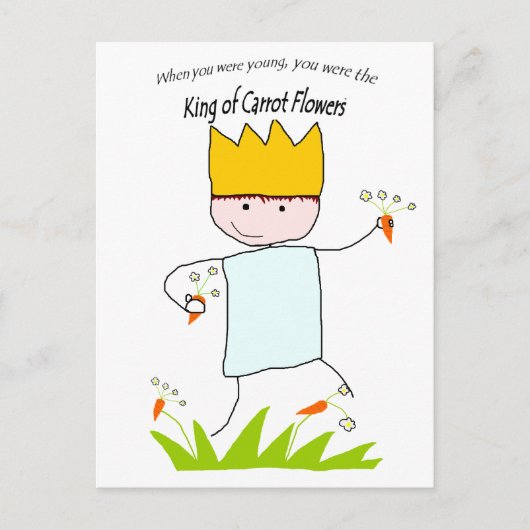König der Karotten-Blume Postkarte (Vorderseite)