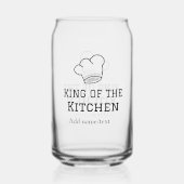 König der Küche Koch Kochen hinzufügen Namen Krone Dosenglas (Rückseite)
