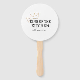 König der Küche Koch Kochen hinzufügen Namen Krone Fächer