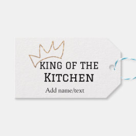 König der Küche Koch Kochen hinzufügen Namen Krone Geschenkanhänger