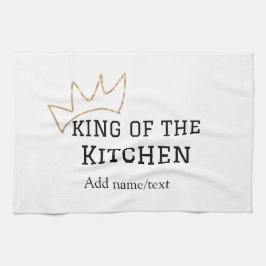 König der Küche Koch Kochen hinzufügen Namen Krone Geschirrtuch