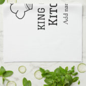 König der Küche Koch Kochen hinzufügen Namen Krone Geschirrtuch (Gefaltet)
