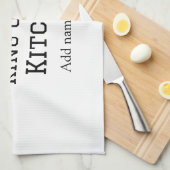 König der Küche Koch Kochen hinzufügen Namen Krone Geschirrtuch (Viertel Falte)