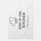 König der Küche Koch Kochen hinzufügen Namen Krone Geschirrtuch (Vertikal)