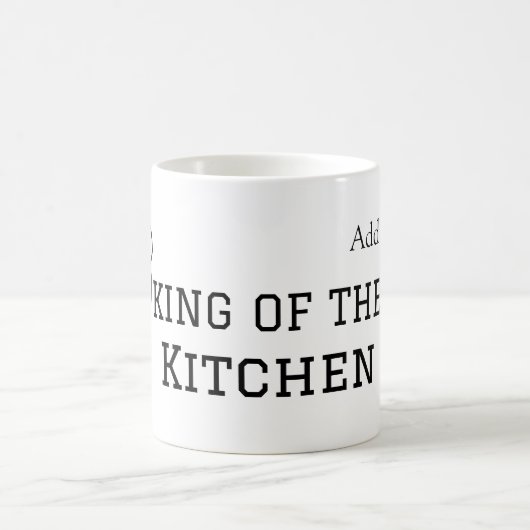 König der Küche Koch Kochen hinzufügen Namen Krone Kaffeetasse (Mittel)