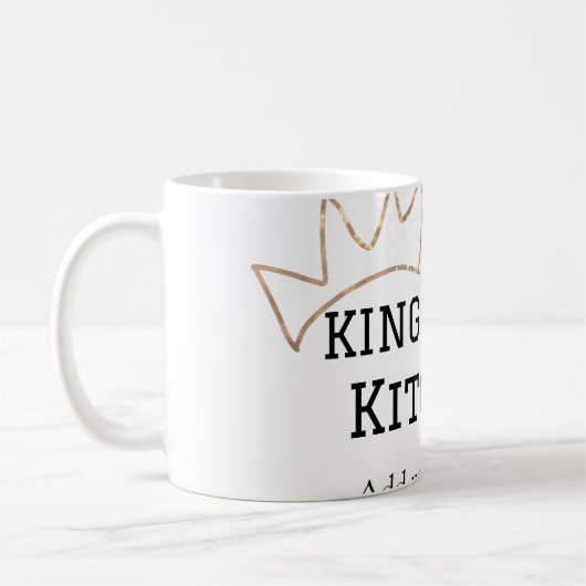 König der Küche Koch Kochen hinzufügen Namen Krone Kaffeetasse (Links)