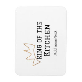 König der Küche Koch Kochen hinzufügen Namen Krone Magnet