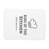 König der Küche Koch Kochen hinzufügen Namen Krone Magnet (Horizontal)