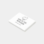 König der Küche Koch Kochen hinzufügen Namen Krone Post-it Klebezettel (angewinkelt)