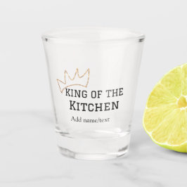 König der Küche Koch Kochen hinzufügen Namen Krone Schnapsglas