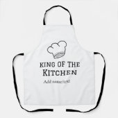 König der Küche Koch Kochen hinzufügen Namen Krone Schürze (Vorderseite)