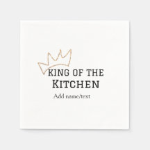 König der Küche Koch Kochen hinzufügen Namen Krone