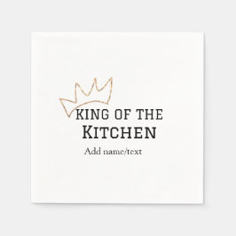 König der Küche Koch Kochen hinzufügen Namen Krone Serviette