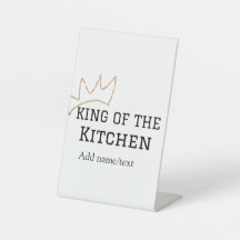 König der Küche Koch Kochen hinzufügen Namen Krone