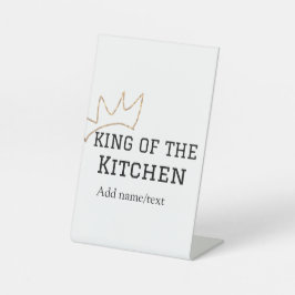 König der Küche Koch Kochen hinzufügen Namen Krone Sockelschild