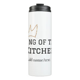 König der Küche Koch Kochen hinzufügen Namen Krone Thermosbecher