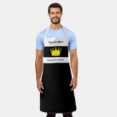 König der Küche Name Krone weiß Schürze (Getragen)