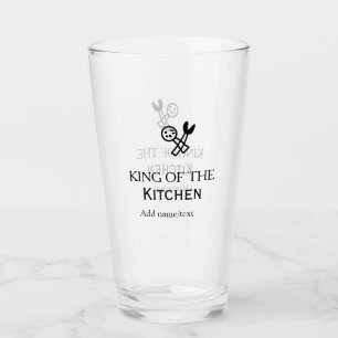 König der Küchenkoch Krone hinzufügen Name Glas