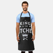 König der Küchenkrone – Lustiger Foodie Schwarz Schürze (Getragen)