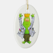 König der Labrador-Frosch-Verzierung Keramikornament (Rechts)