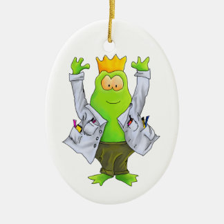 König der Labrador-Frosch-Verzierung Keramikornament