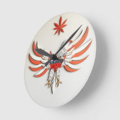 König der Lüfte Der majestätische Weißkopfseeadler Runde Wanduhr (Winkel)