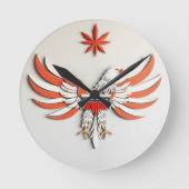 König der Lüfte Der majestätische Weißkopfseeadler Runde Wanduhr (Vorderseite)