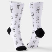 König der Mathematik Krone 14 glücklicher März Pi Socken (Gewinkelt)