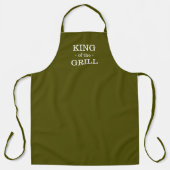 König der Oliven-Moos-grüne Grillen Männer Schürze (Vorderseite)