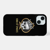 König der Pik iPhone 15 Hülle (Rückseite (Horizontal))