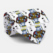 König der Pik-Karte Krawatte (Gerollt)