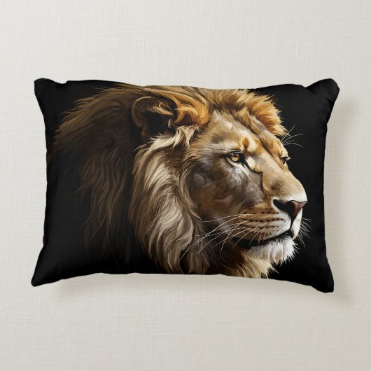 König der Savannah Glossy Dekokissen (Rückseite)