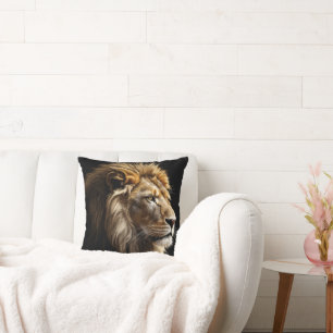 König der Savannah Glossy Kissen