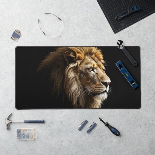 König der Savannah Glossy Schreibtischunterlage (Arbeitsplatz)