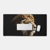 König der Savannah Glossy Schreibtischunterlage (Tastatur & Maus)