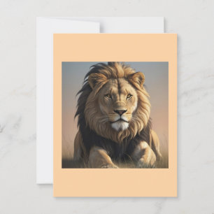 König der Savanne Postkarte