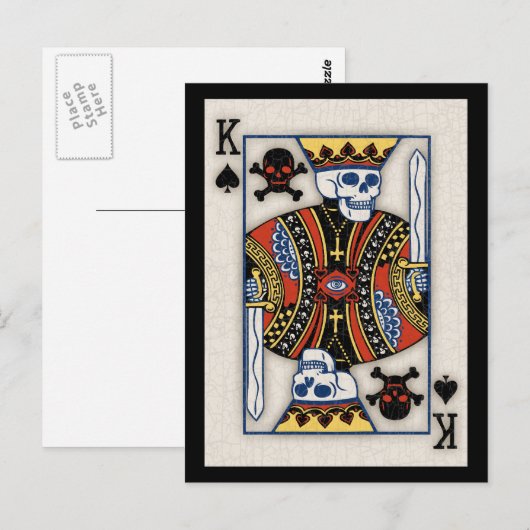 König der Schädel Postkarte (Vorne/Hinten)