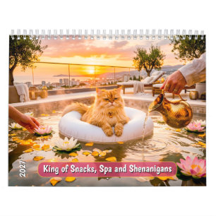 König der Snacks, Spa und Schabernack Katze Kalender